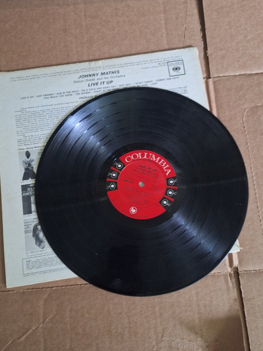 Johnny Mathis live it up lp record - Picture 3 of 5